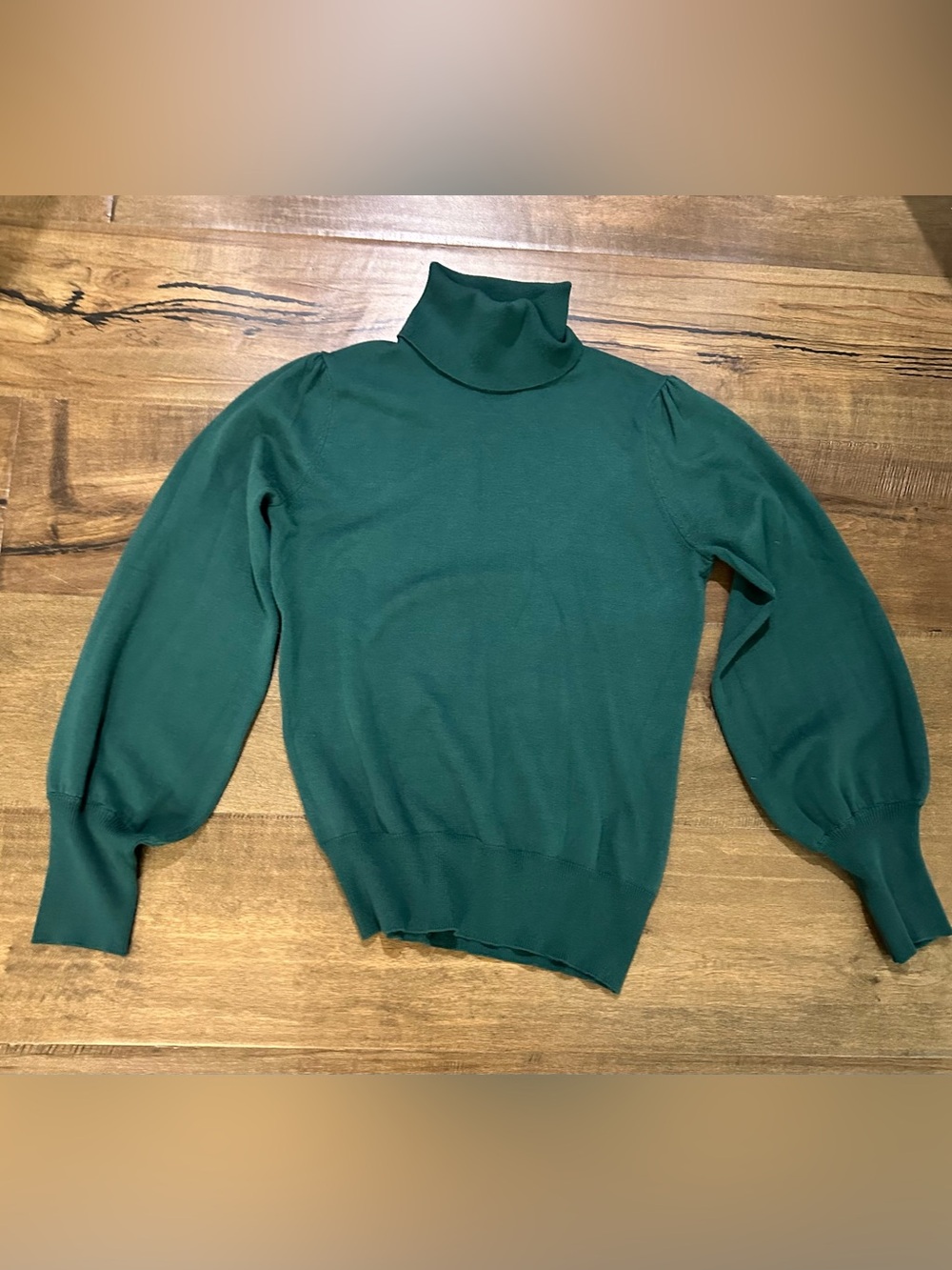 Women’s Emerald Green Turtleneck Sweater
